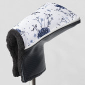 Couvre-club De Golf Fleurs bleues (Devant 3/4)