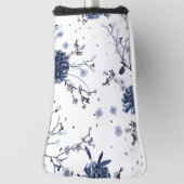 Couvre-club De Golf Fleurs bleues (Tourné à 90°)
