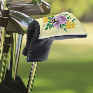 Couvre-club De Golf Fleurs de lavande de bourdon Jaune