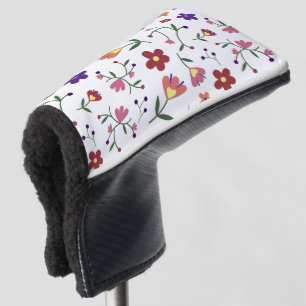 Couvre-club De Golf fleurs de motif-