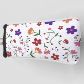Couvre-club De Golf fleurs de motif- (Devant)