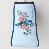 Couvre-club De Golf Fleurs de printemps bleu Jay (Tourné à 90°)