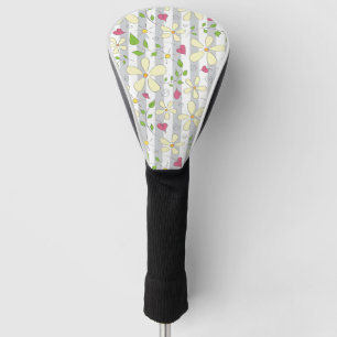 Couvre-club De Golf Fleurs de printemps chamomille marguerite doodé fl
