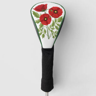 Couvre-club De Golf Fleurs d'été joyeuses floraison de pavot