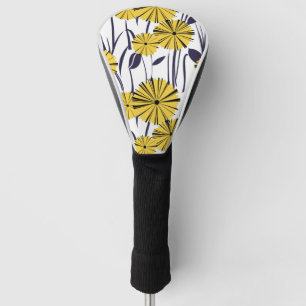 Couvre-club De Golf Fleurs jaunes