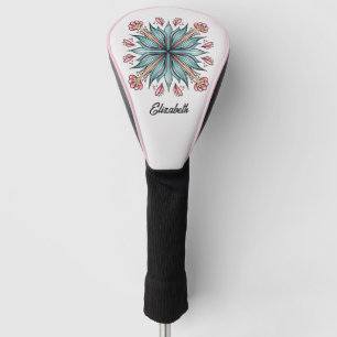 Couvre-club De Golf Fleurs printanières : Nom floral géométrique