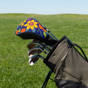 Couvre-club De Golf Fleurs rétro colorées - Style Dopamine