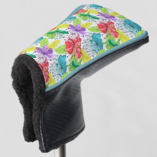 Couvre-club De Golf Fleurs tropicales sans couture motif