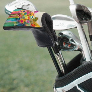 Couvre-club De Golf Floral Abstrait coloré