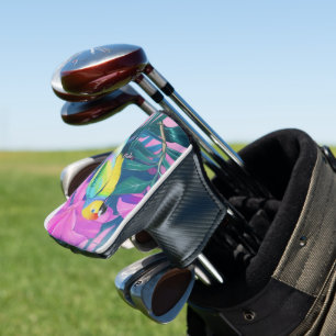 Couvre-club De Golf Floral/hawaïen/tropical/perroquet