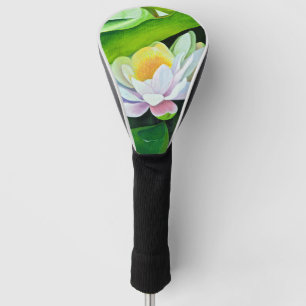 Couvre-club De Golf Floral Lily blanche