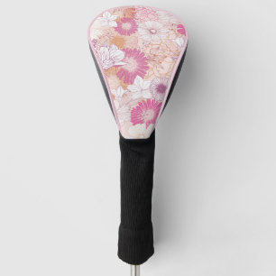 Couvre-club De Golf Floral sans joint