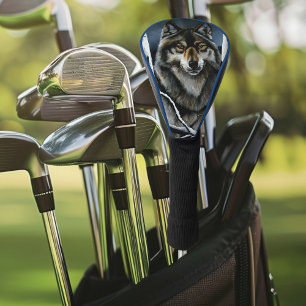 Couvre-club De Golf Forêt mystique de bouleaux loup alpha hivernal fau