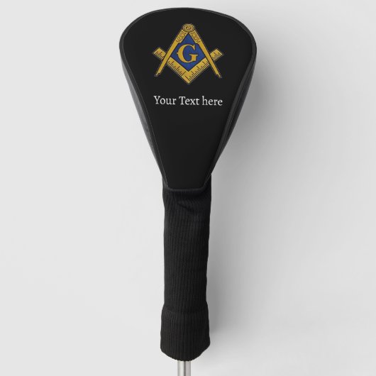 Couvre-club De Golf Freemason Carré et Compass Masonic Cadeau Golfer (Devant)