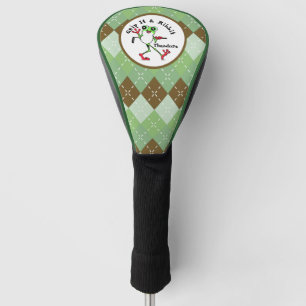 Couvre-club De Golf Frog Golfing Grip It et Ribbit Green Jacquard Brow