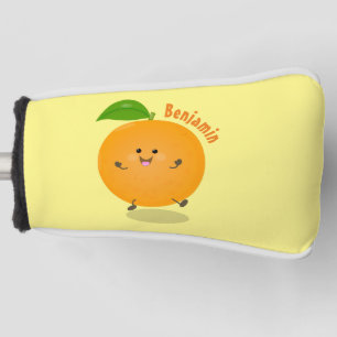 Couvre-club De Golf Fruit d'agrumes orange dansant mignon