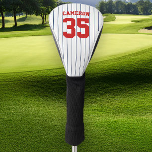 Couvre-club De Golf Fully Editable Colors Baseball Jersey Stripes Name