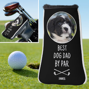Couvre-club De Golf Fun Best Dog Papa Par Photo Name Black Putter