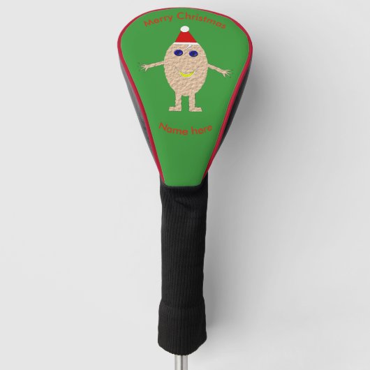 Couvre-club De Golf Funny Christmas Egg Golf Driver Cover (Devant)