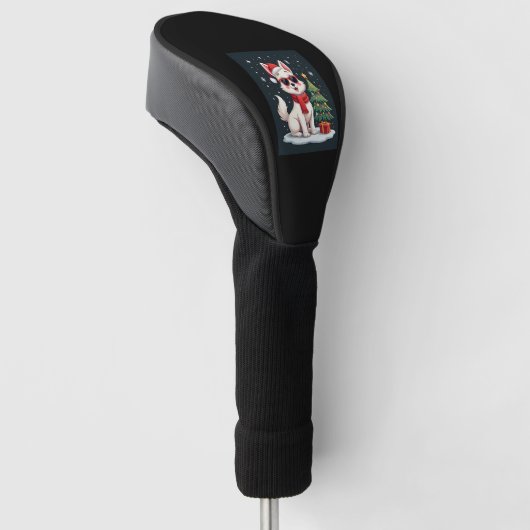 Couvre-club De Golf Funny Festive Lunettes de soleil Chien avec arbre  (Incliné)