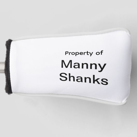 Couvre-club De Golf Funny Golf Gift Joke Name Manny Shanks (Devant)