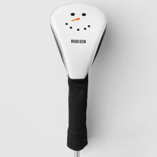 Couvre-club De Golf Funny mignon Snowman visage personnalisé