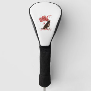 Couvre-club De Golf Funny Pitbull Coeur Valentines Jour Chien Papa Mam