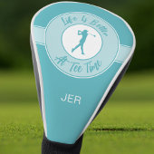 Couvre-club De Golf Funny Saying Personalized Monogram Initials Teal