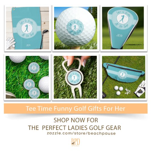 Couvre-club De Golf Funny Saying Personalized Monogram Initials Teal