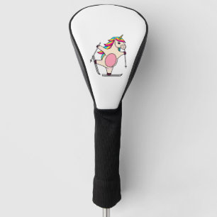 Couvre-club De Golf Funny Ski Unicorn Ski hiver Sports cadeau