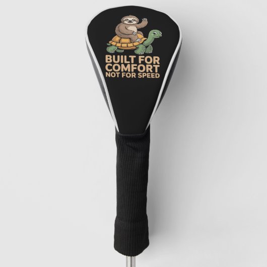 Couvre-club De Golf Funny Sloth Riding Turtle (Devant)