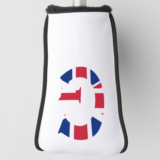 Couvre-club De Golf G Monogramme superposé sur le drapeau Union Jack (Tourné à 90°)