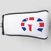 Couvre-club De Golf G Monogramme superposé sur le drapeau Union Jack (Devant)