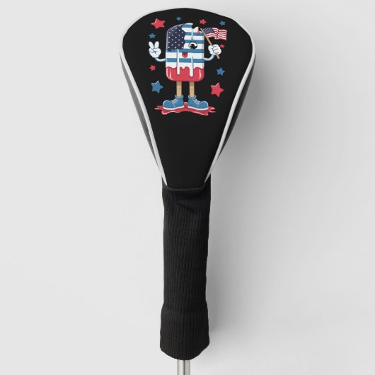Couvre-club De Golf Garçons 14 Juillet Enfants Glace USA Drapeau Améri (Devant)