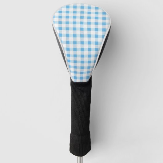 Couvre-club De Golf Gingham Bleu Bébé (Devant)