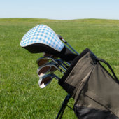 Couvre-club De Golf Gingham Bleu Bébé (In Situ)