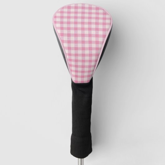 Couvre-club De Golf Gingham Rose Bébé (Devant)
