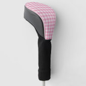 Couvre-club De Golf Gingham Rose Bébé (Incliné)