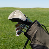 Couvre-club De Golf Glam Champagne Or Monogramme Script Tendance (In Situ)