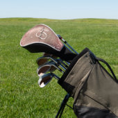 Couvre-club De Golf Glitterie Rose or Glam Monogramme (In Situ)