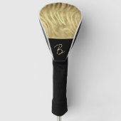 Couvre-club De Golf Gold Zebra Elegance Exotic Golden Print (Devant)