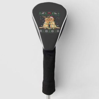 Couvre-club De Golf Golden retriever Chien de Noël laid Drôle de Noël
