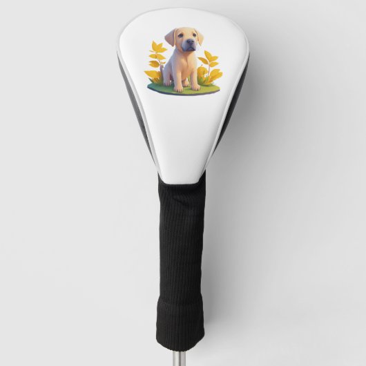 Couvre-club De Golf Golden Retriever Doggo Cute Chibi numérique (Devant)