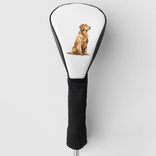 Couvre-club De Golf Golden Retriever Portrait de chien - Majestic Anim