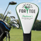 Couvre-club De Golf Golf 40e anniversaire Fantastique pour le tee blan