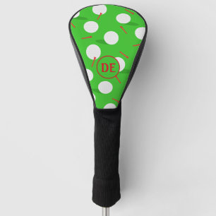 Couvre-club De Golf Golf Balls, Trous et Monogramme Tee - shirt