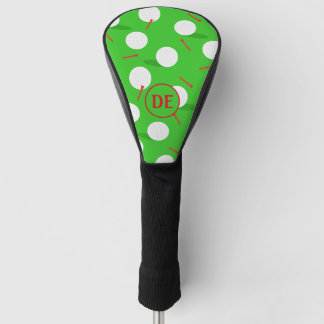 Couvre-club De Golf Golf Balls, Trous et Monogramme Tee - shirt