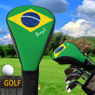 Couvre-club De Golf Golf Brésil & Brésil Drapeau/Clubs de Golf