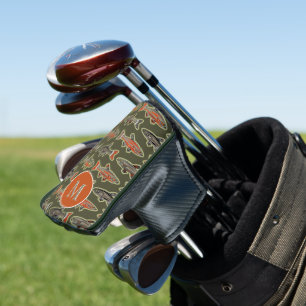 Couvre-club De Golf Golf et pêche Truite de ruisseau Orange Grey Green