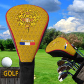 Couvre-club De Golf Golf France, Emblème d'or, Drapeau français